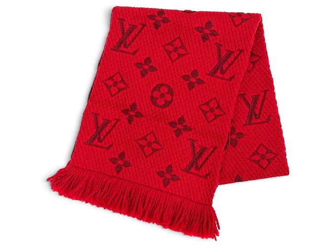 Stola con frange Ruby Monogram Louis Vuitton Rosso