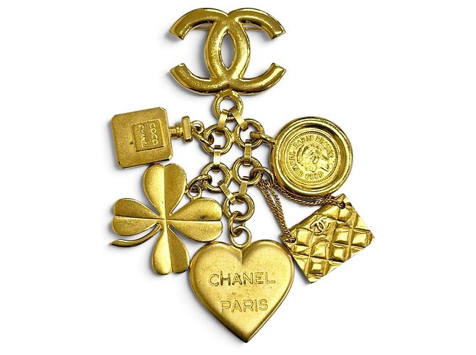Spilla Trifoglio Chanel Vintage Coco Mark D'oro