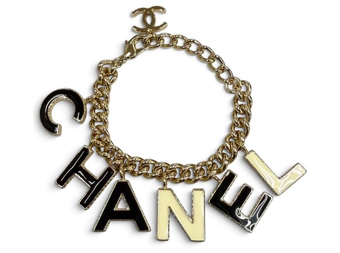 Pulseira com pingentes dourada Chanel Dourado