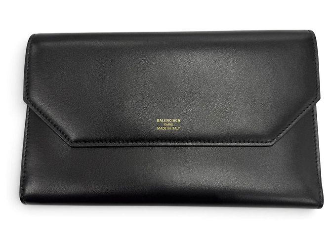 Portafoglio lungo in pelle Envelope Balenciaga Nero