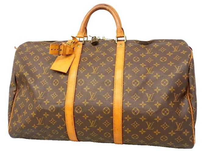 Louis Vuitton Boston Monogram Keepall 55 Marrom
