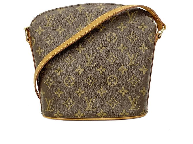 Borsa a tracolla Louis Vuitton Monogram Druot Marrone
