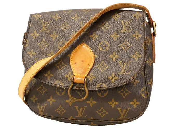 Borsa a tracolla Louis Vuitton Monogram Saint Cloud GM Marrone