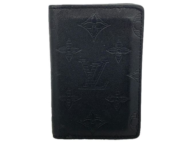 Louis Vuitton Monogram Shadow Visitenkartenetui Schwarz