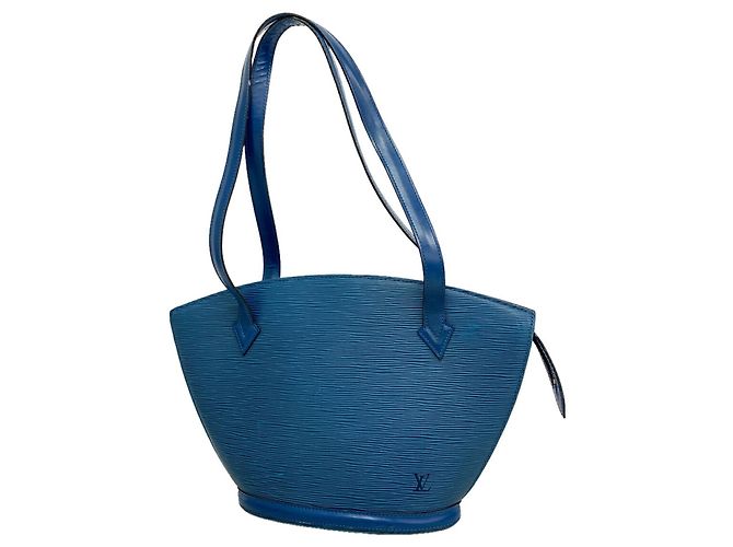 Borsa a tracolla Louis Vuitton Epi Saint Jacques Blu