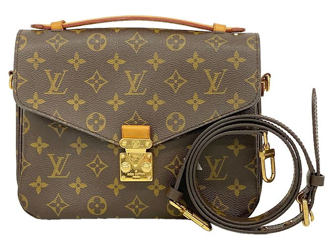 Sac à main Louis Vuitton Monogram Pochette Metis MM Marron