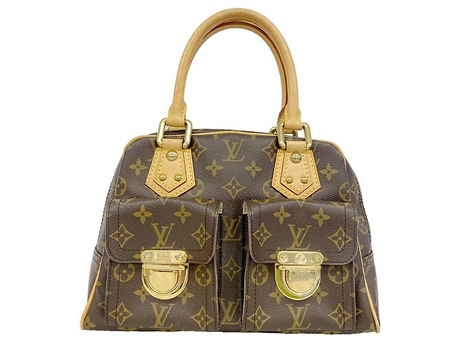 Borsa Louis Vuitton Monogram Manhattan PM Marrone