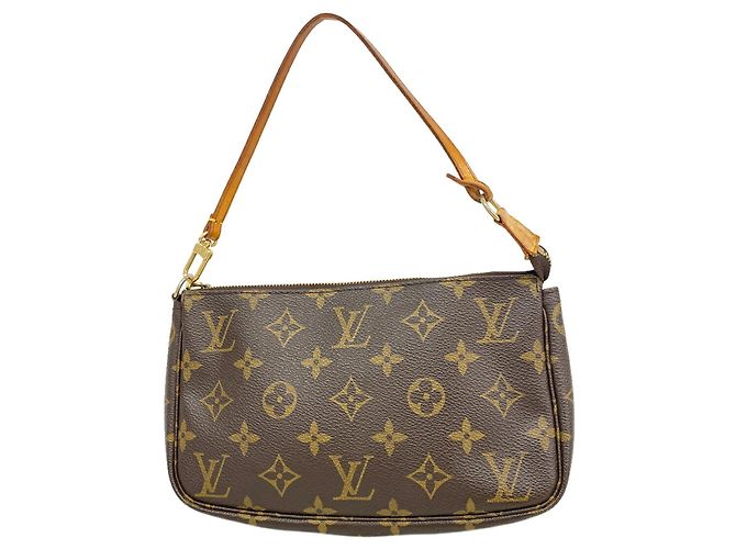 Borsa Louis Vuitton Monogram Pochette Accessoires Marrone