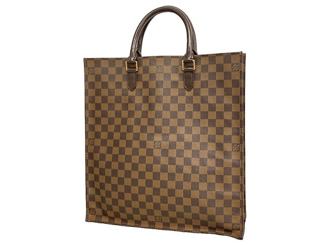Louis Vuitton Damier Sac Plat Tote Bag Damier ebene