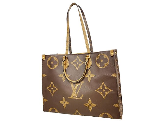 Bolso Tote Louis Vuitton Monogram Reverse OnTheGo GM Castaño
