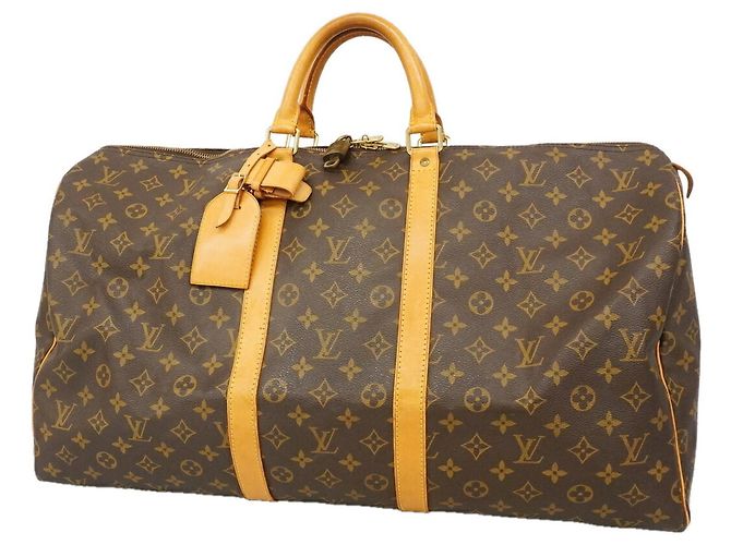 Louis Vuitton Boston Monogram Keepall 55 Marrom