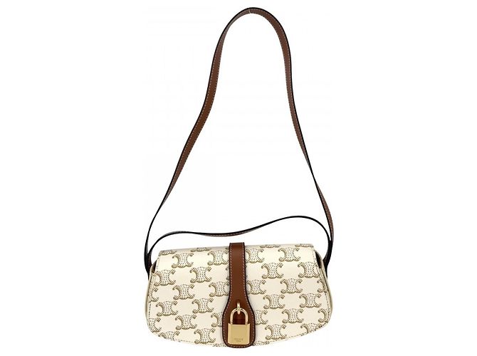 Céline Borsa a tracolla Celine Taboo Triomphe Marrone Bianco