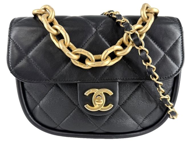 Borsa Matelassé da donna Chanel Nero Bianco