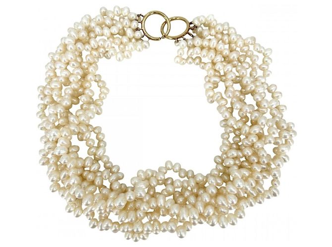Collar Torsade Paloma Picasso de Tiffany & Co. Blanco Amarillo