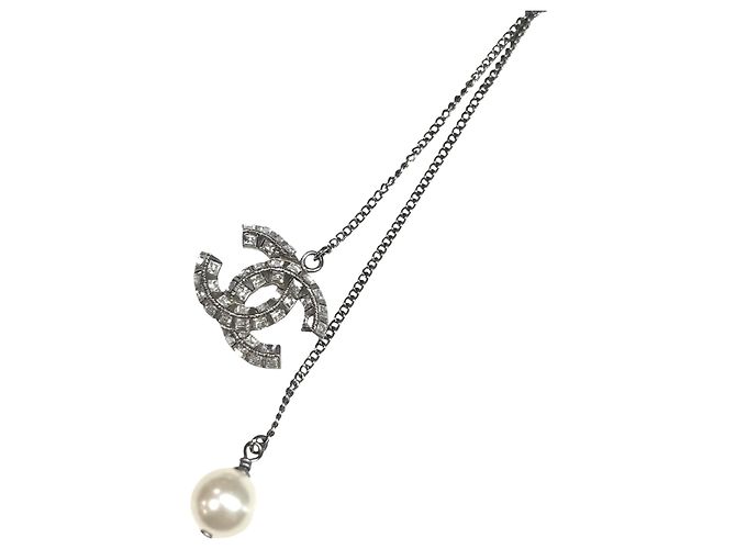 Collar largo para mujer Chanel Blanco