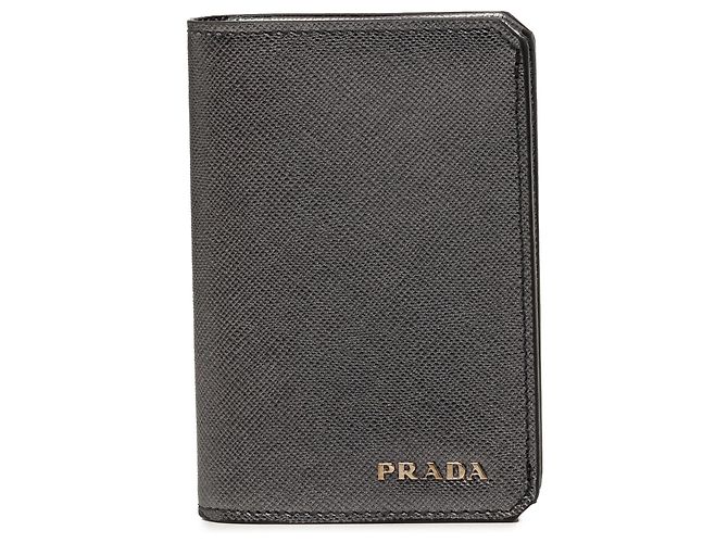 Prada Black Saffiano Bifold Card Holder