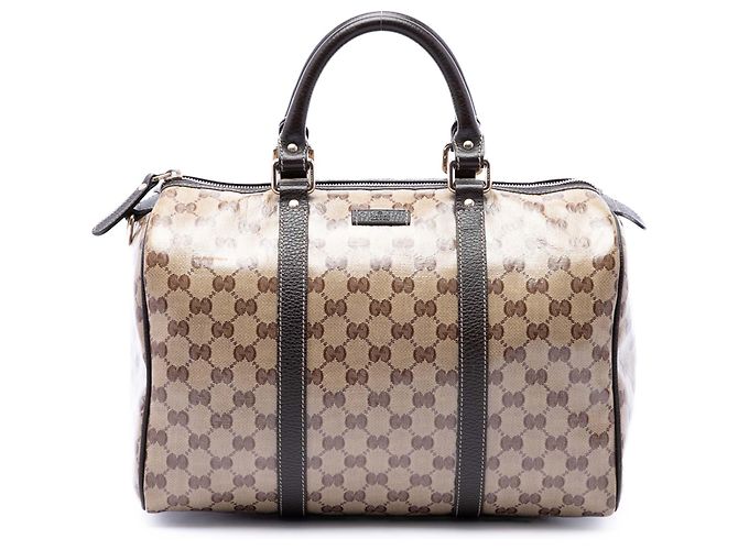 Bolso Boston Gucci Beige Medium GG Crystal Joy