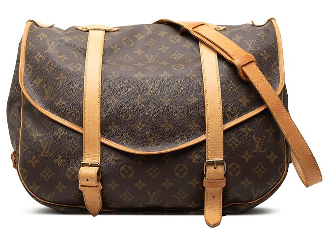 Louis Vuitton Brown Monogram Saumur 43 Marrom