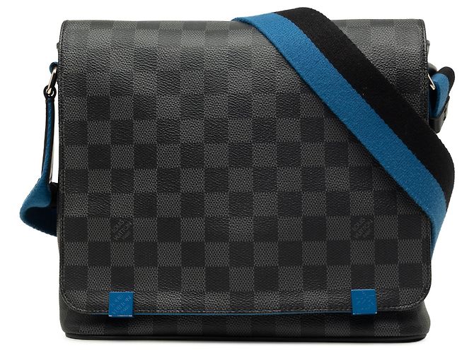 Louis Vuitton Black Damier Graphite District NM PM Nero