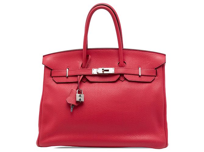 Hermès Red Clemence Birkin Retourne 35 Rouge