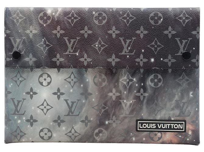 Louis Vuitton Black Monogram Galaxy Alpha Pochette GM Nero