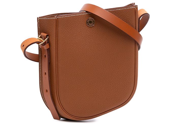Hermès Brown Togo Perspective Cavaliere 21 Marrom