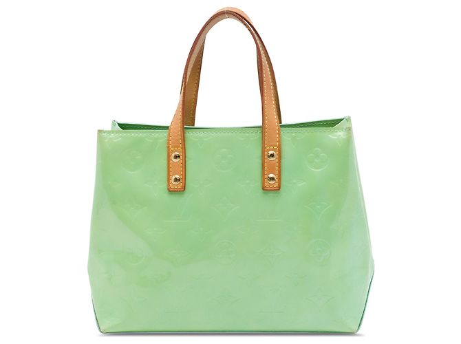 Louis Vuitton Green Monogram Vernis Reade PM Verde Verde claro