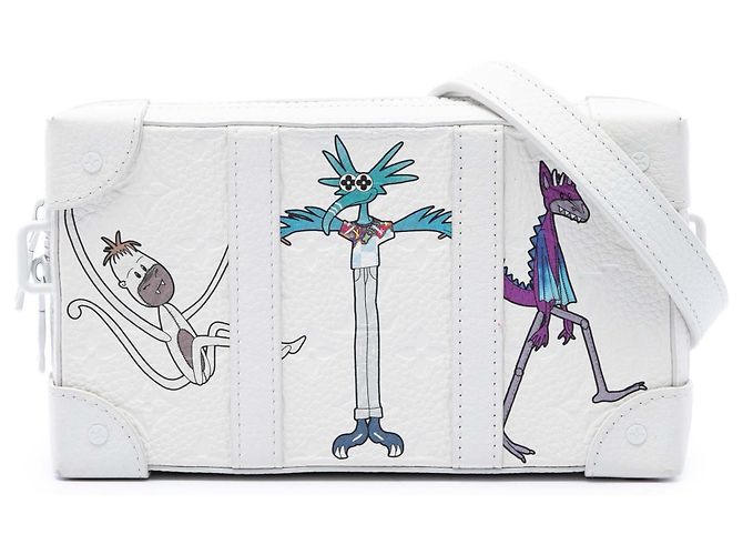 Louis Vuitton White Monogram Taurillon LV Friends Soft Trunk Branco
