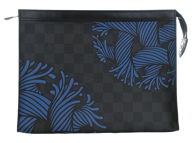Louis Vuitton Blue Christopher Nemeth Damier Graphite Pochette Voyage Rope MM