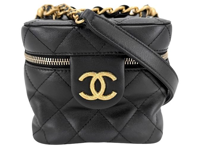 Vanity Borsa a tracolla Matelassé da donna Chanel Nero