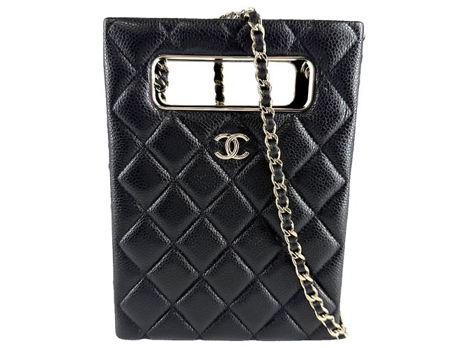 Borsa a spalla da sera Chanel Matelassé Nero