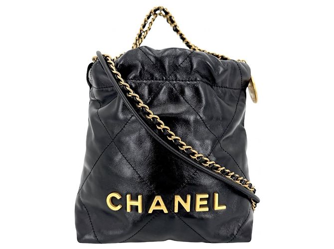 Timeless Borsa a tracolla con catena Chanel 22 da donna Nero