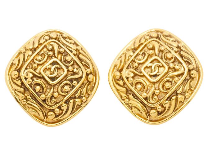 Orecchini a clip placcati oro Chanel D'oro