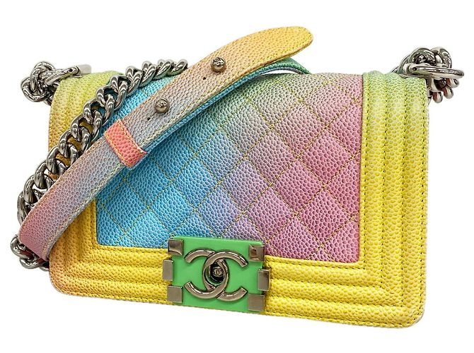 Borsa a tracolla Chanel Boy Chain Multicolore
