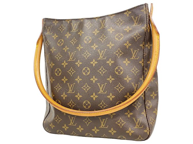 Borsa a tracolla Louis Vuitton Monogram Looping GM Marrone