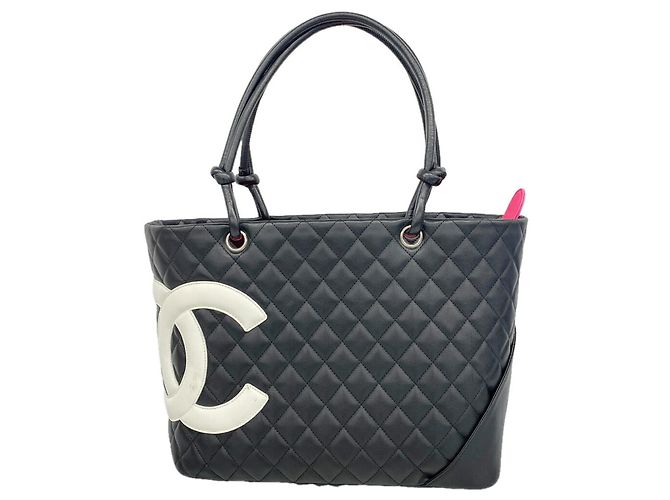 Chanel Cambon Leder Tote Bag Schwarz
