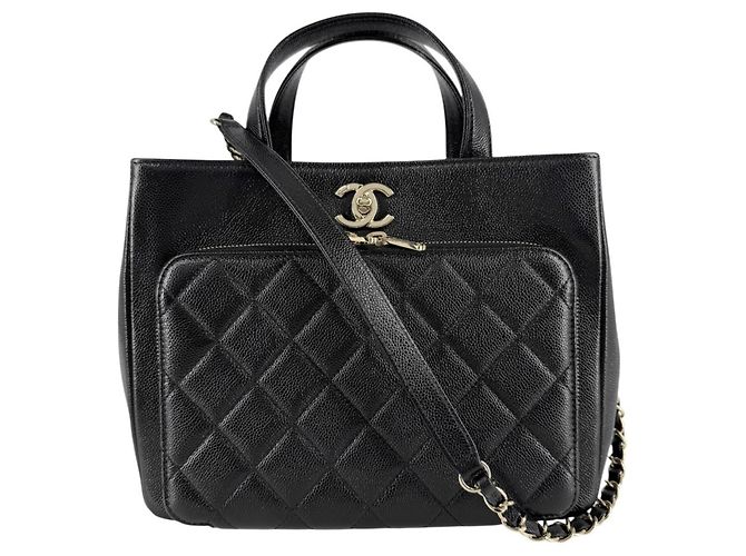 Borsa a mano Chanel Matelassé Business Affinity Nero