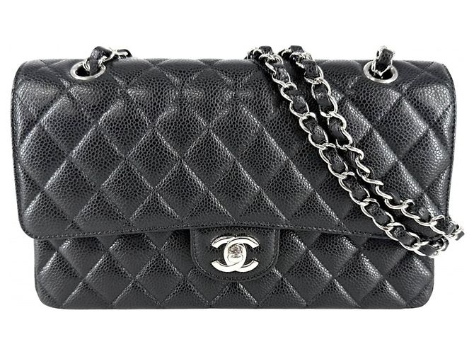 Chanel Matelassé 25 Shoulder Bag Black White