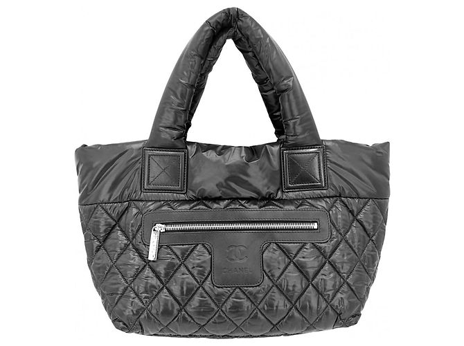 Borsa Tote Reversibile Chanel Coco Cocoon PM da Donna Nero Bianco Bordò