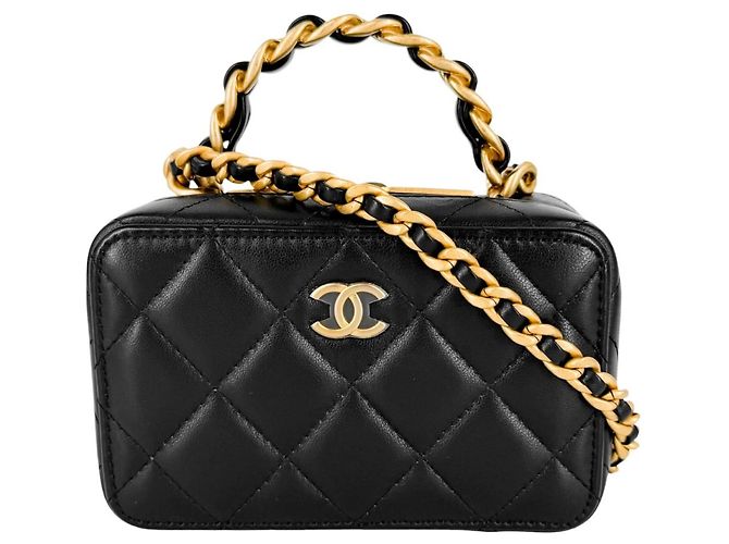 Timeless Bolsa Chanel Matelassé Coco Mark Mini Preto