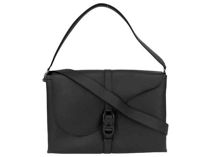 Borsa a tracolla Christian Dior Pillow Saddle Flap da uomo Nero