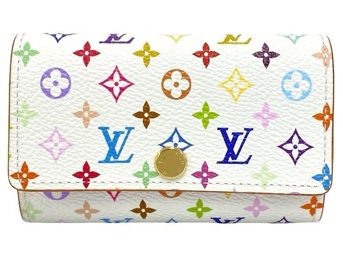 Louis Vuitton Multicles 6 Monogram Key Case White Multiple colors