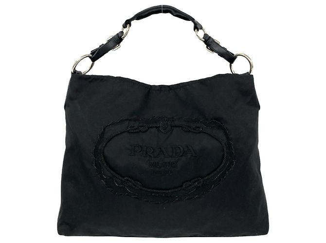 Tote Borsa Boston Prada in nylon nero e pelle
