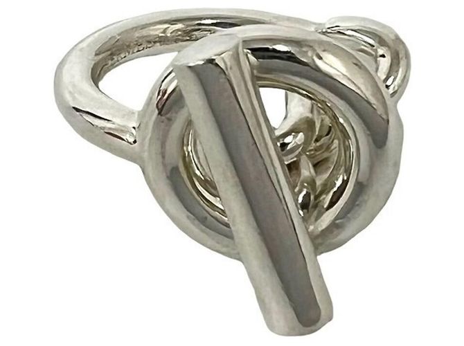 Hermès Hermes Croisette Bandring Silber