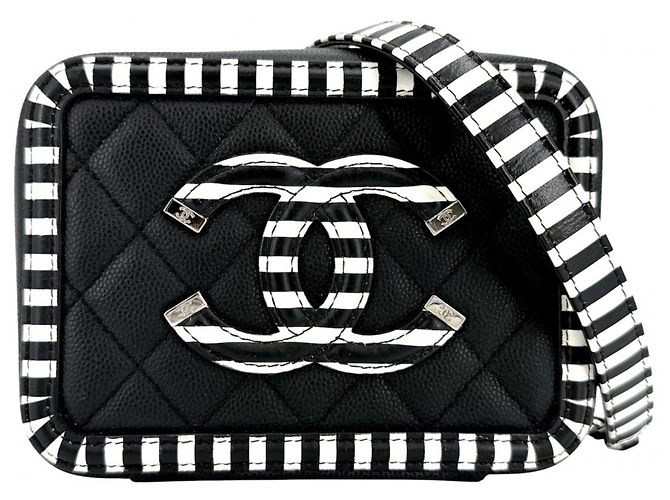 Sac à épaule mini Chanel Matelassé CC Filigree pour femme Noir