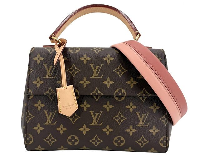 Louis Vuitton Monogram Cluny BB Handtasche Braun Pink