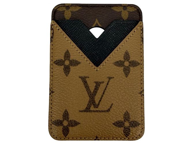 Louis Vuitton Men’s Monogram Reverse Business Card Case Brown Black