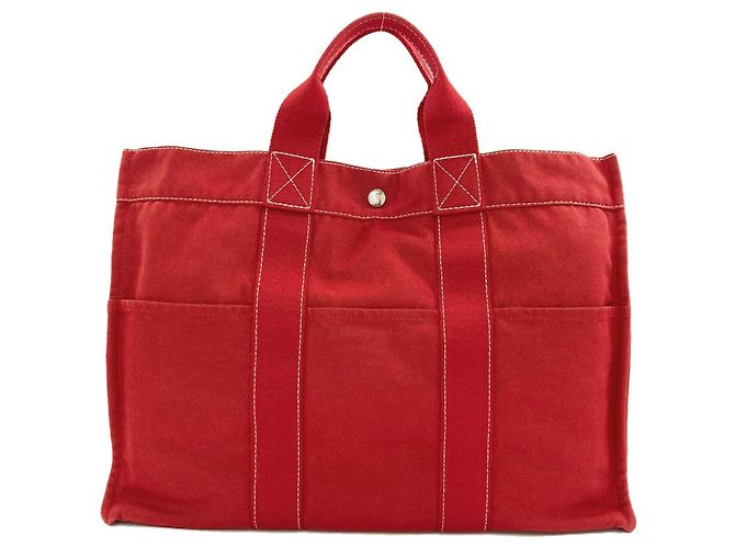 Hermès Borsa Tote Hermes Deauville Rosso