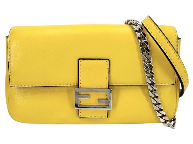Borsa Micro Mini Fendi da donna Giallo