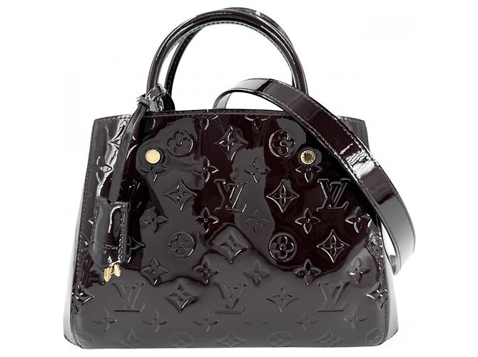Sac à main Louis Vuitton Monogram Vernis Amarante Montaigne BB Bordeaux